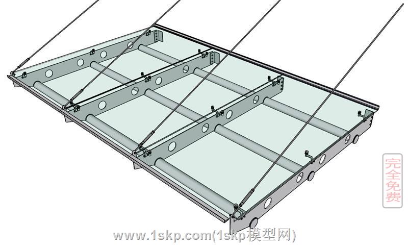 钢制玻璃挡雨棚 1