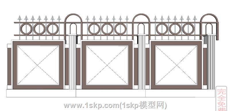 枪尖栏杆围墙 1