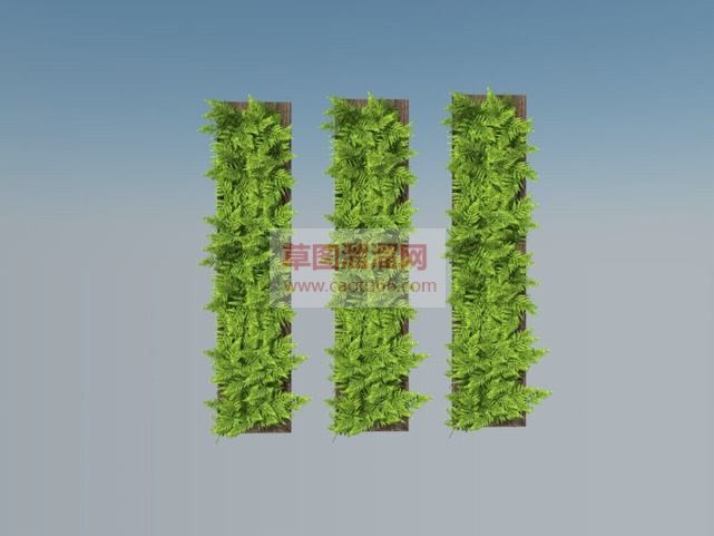 绿植墙+植物SU模型 1