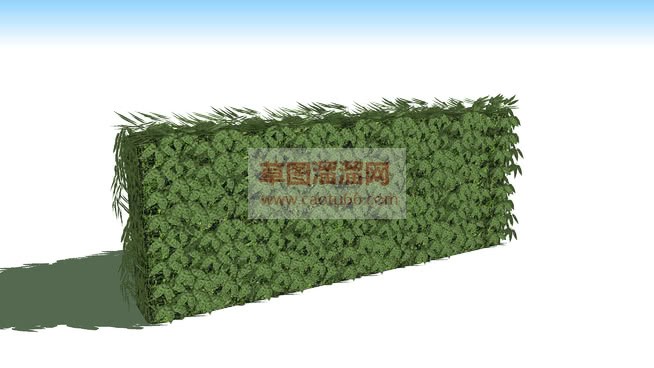 免费绿植墙SU模型 1