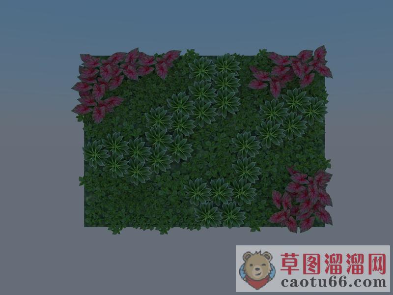 绿植墙SU模型 1