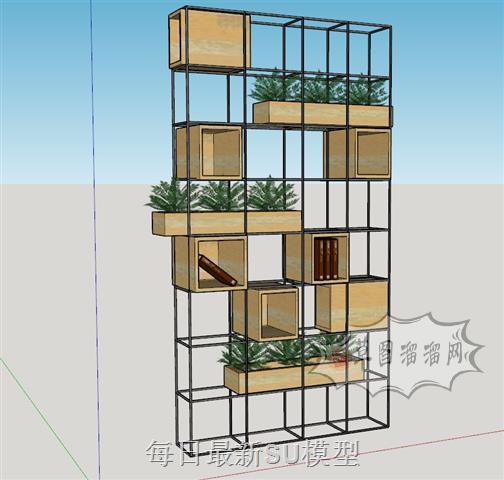 植物架隔断架SU模型 2