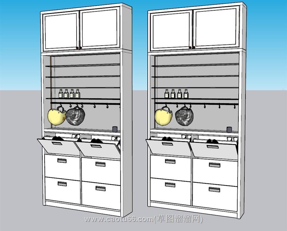 鞋柜SU模型 1