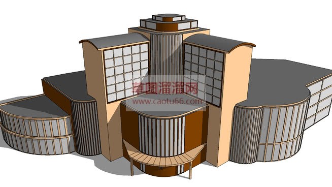 酒店建筑SU模型 1