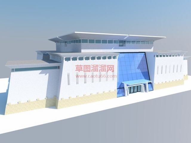 博物馆建筑SU模型 1