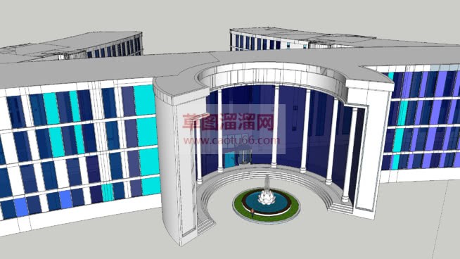 异形建筑办公SU模型 1