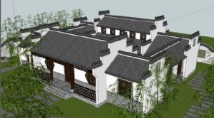 中式 四方 院制 作- 四合 院