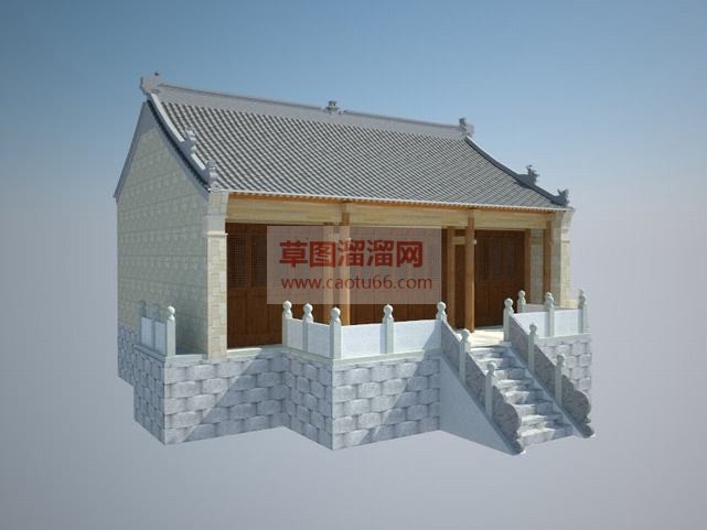 古建筑：八仙SU模型 1