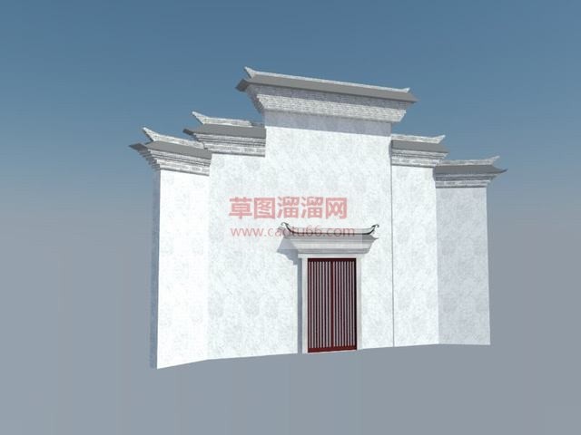 中式建筑马头SU模型 1