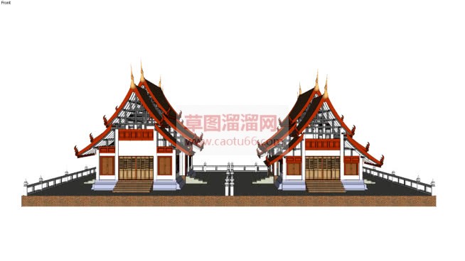 日式古建筑免SU模型 1