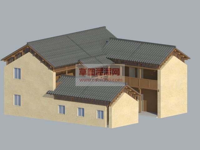 新农村自建房SU模型 1