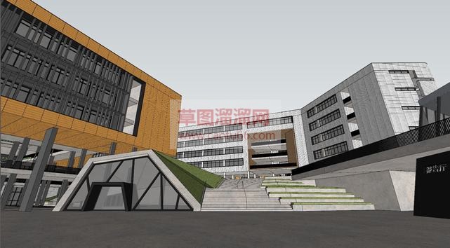 学校建筑设计SU模型 2