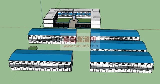 项目部厂房SU模型 1