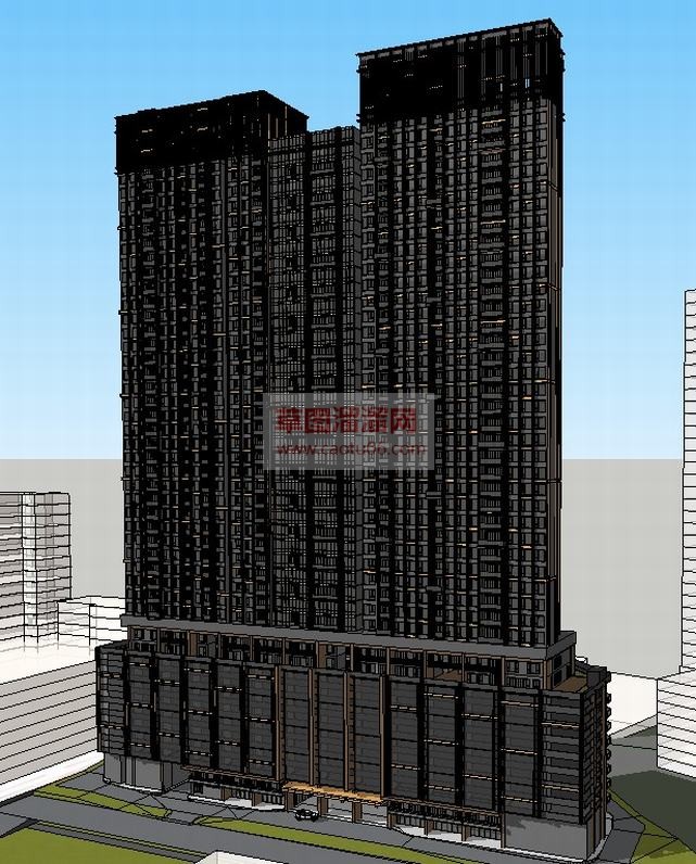 免费高层建筑SU模型 1