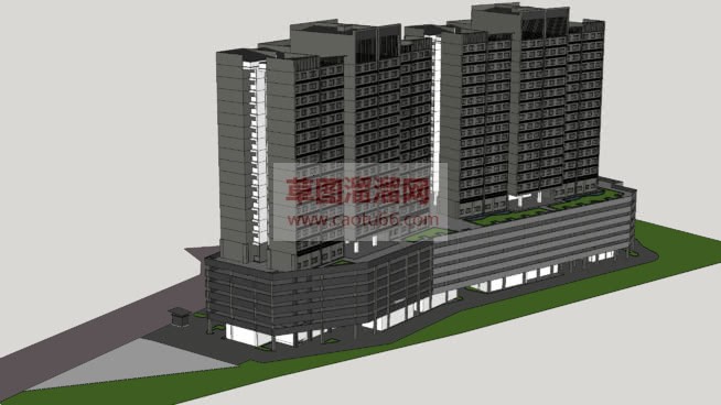 商业建筑大楼SU模型 1