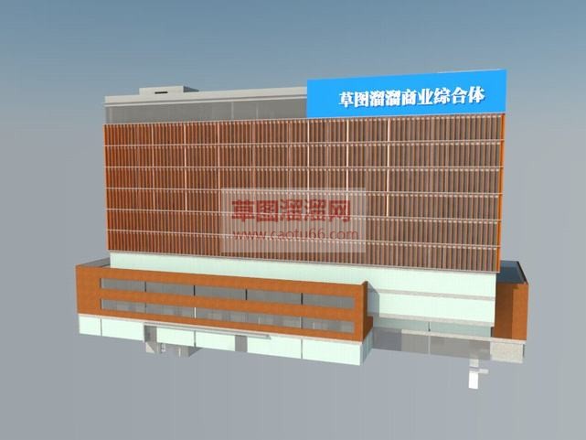 商业综合体建SU模型 1