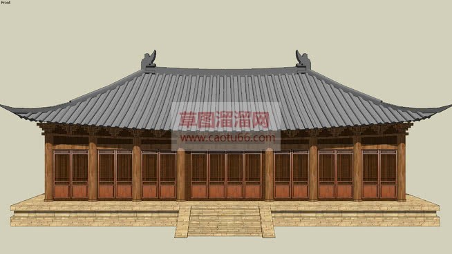 寺庙宫殿古建SU模型 1