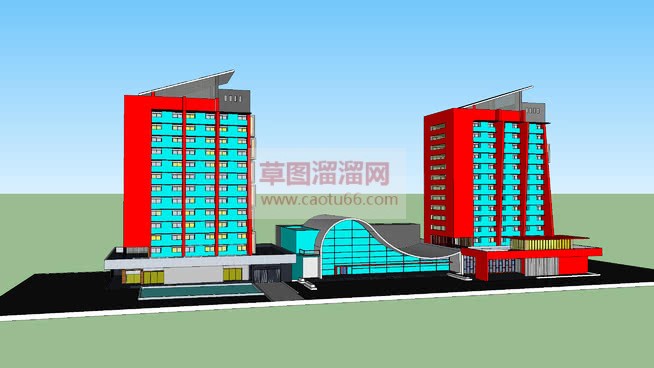 商业综合建筑SU模型