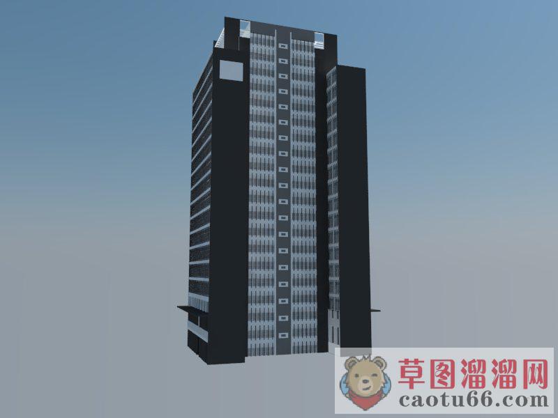 高层建筑写字楼SU模型 1