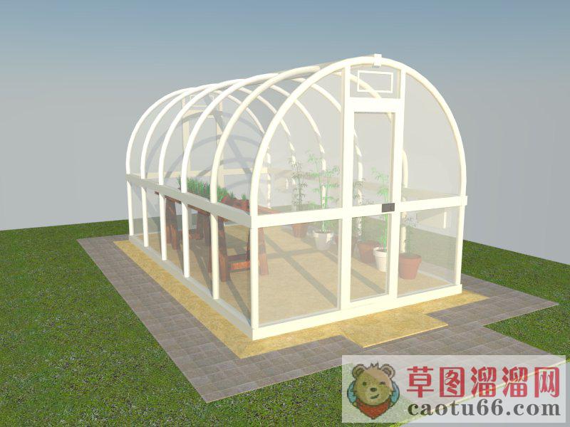 植物温室阳光房SU模型 1