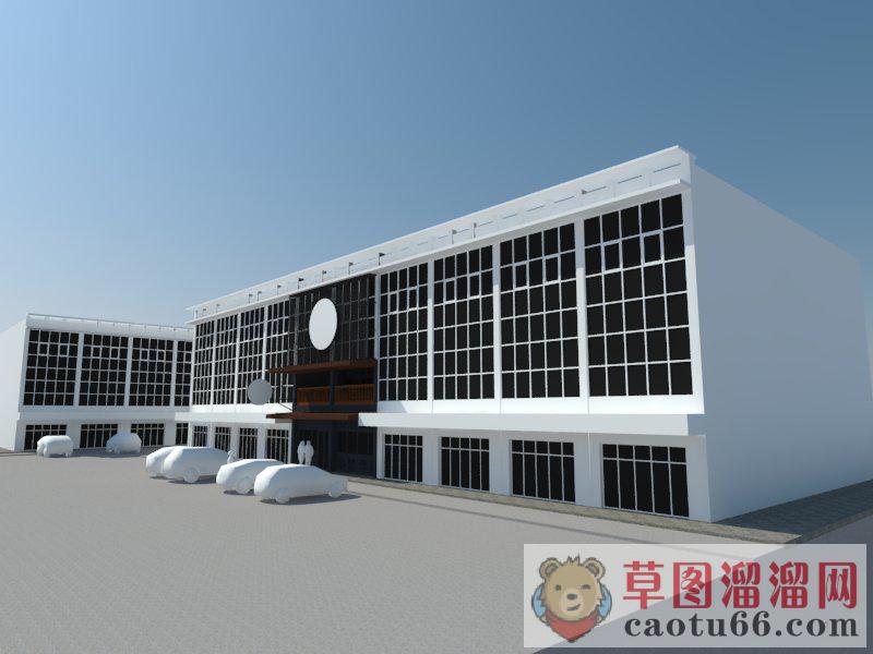 厂房企业建筑SU模型 1