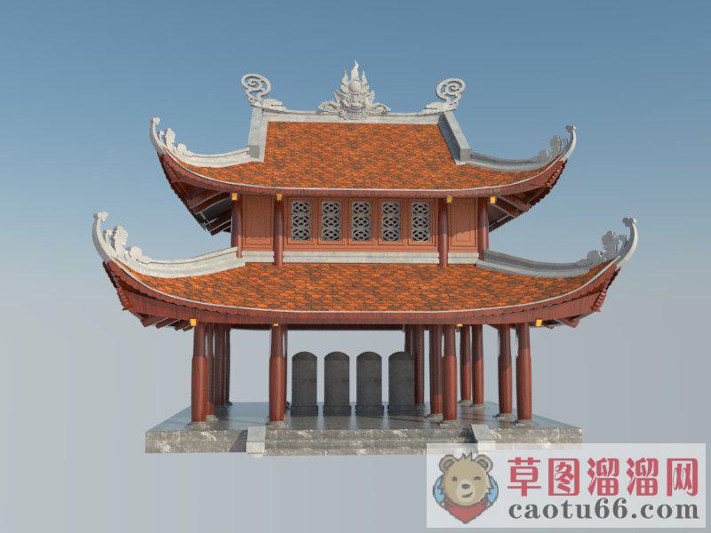 古建筑SU模型 1