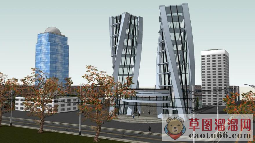 抽象建筑SU模型 1