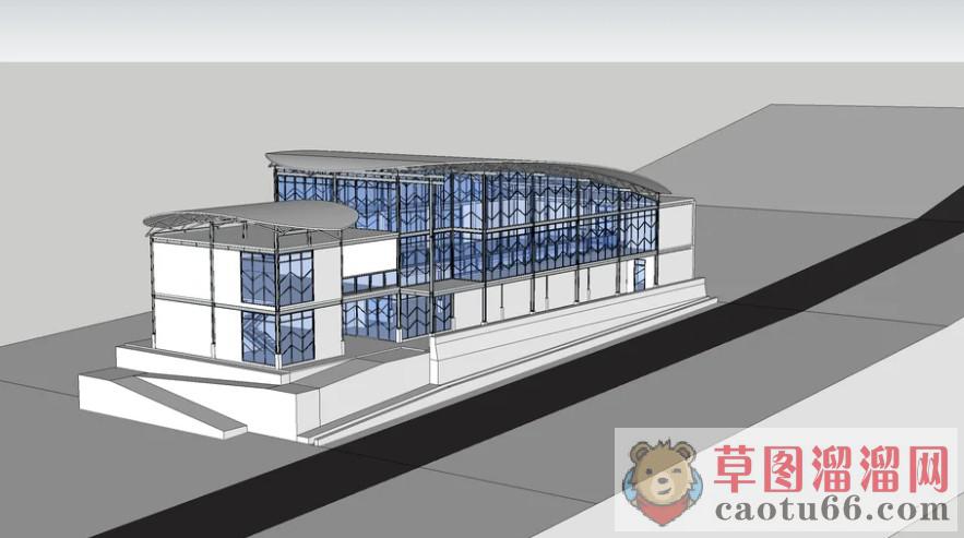 博物馆建筑SU模型 1