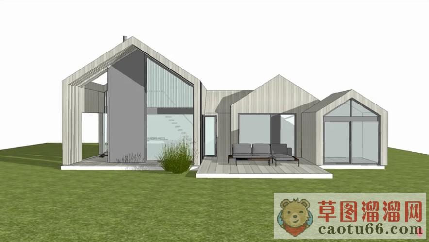 度假住宅小屋SU模型 1