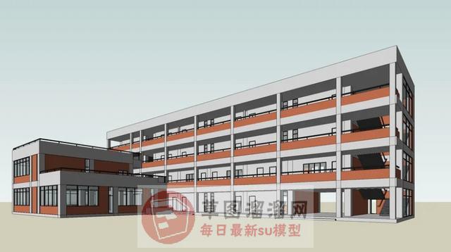 学校建筑小学SU模型 1