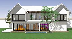 住宅别墅建筑SU模型 免费sketchup模型下载