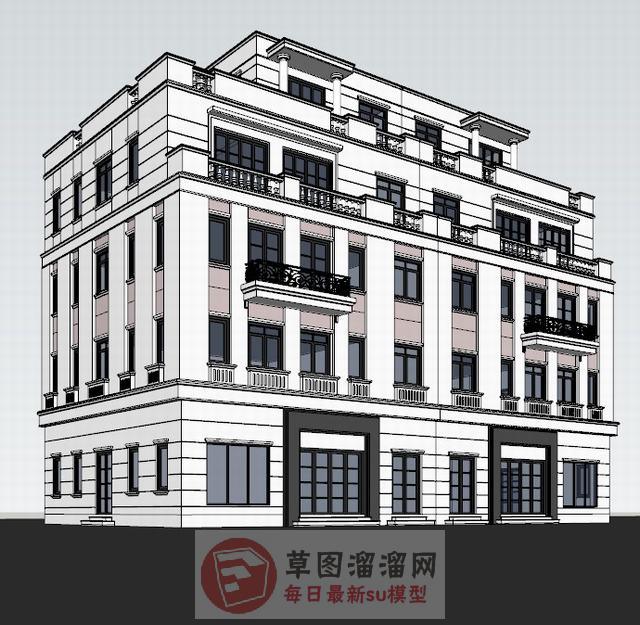 别墅住宅建筑SU模型 1