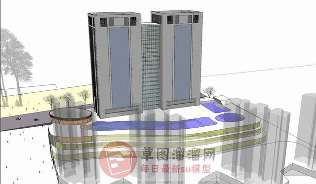 高层建筑商业SU模型 3