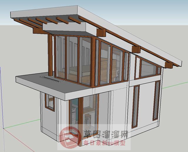 微型住宅建筑SU模型 1