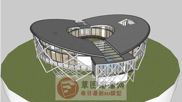 创意住宅建筑SU模型 1