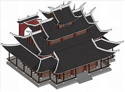 中式  古建  寺庙  建筑