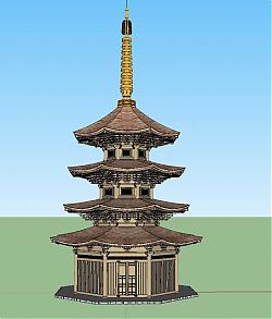 日式 古建 塔楼 寺庙 建筑