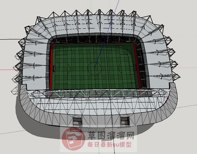 运动场体育馆建筑SU模型 1