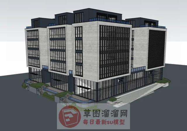 办公建筑大楼SU模型 1