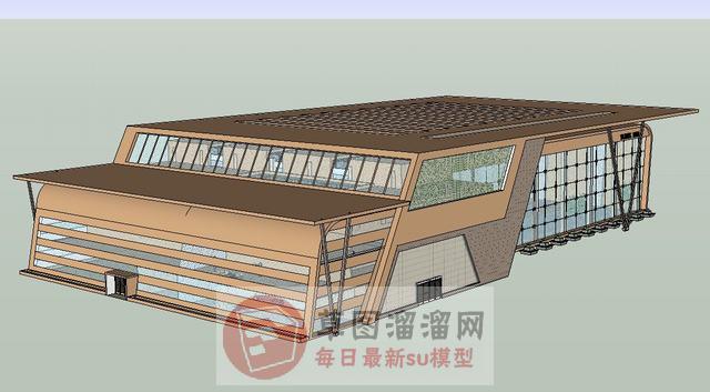 体育馆建筑SU模型 1