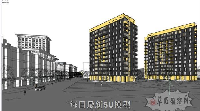 建筑楼房SU模型