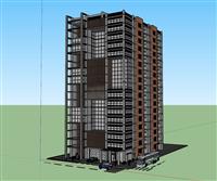 独栋办公楼建筑SU模型