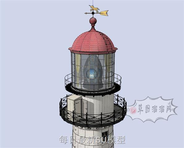 灯塔建筑SU模型 1