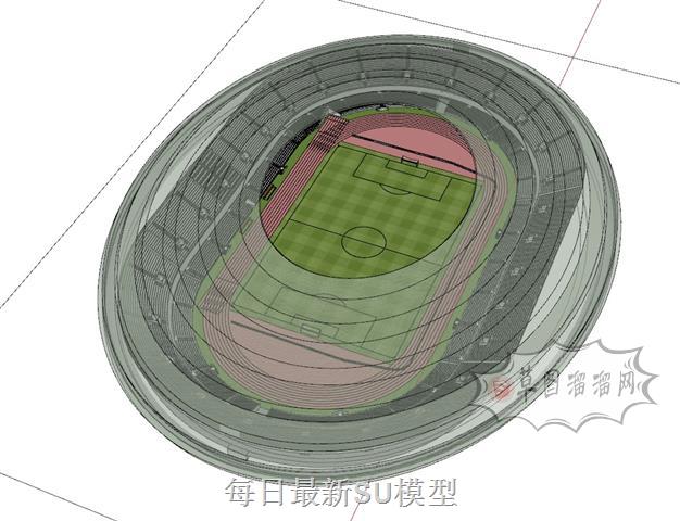 体育馆足球场SU模型