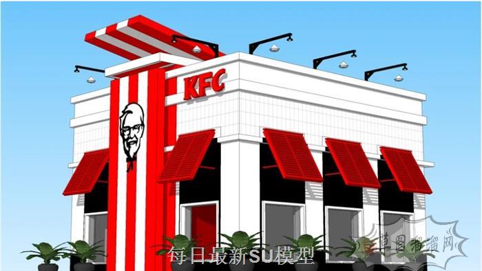 KFC麦当劳建筑SU模型 1