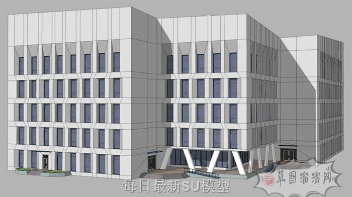 图书馆建筑SU模型 1