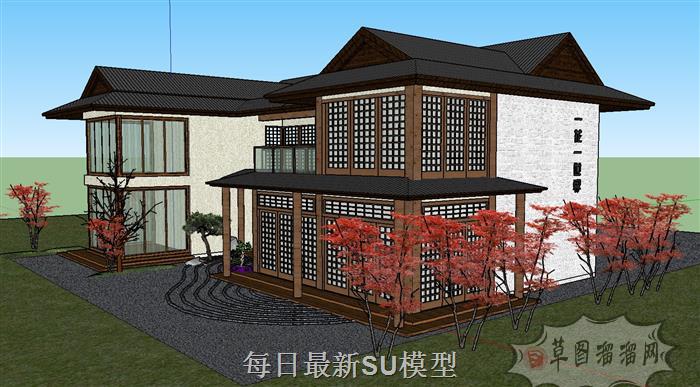 日式房屋建筑SU模型