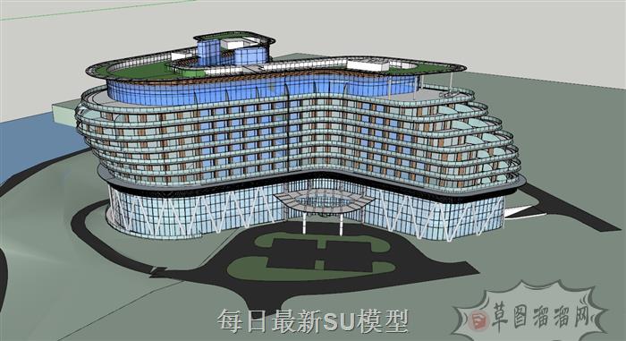 异形建筑八爪鱼SU模型 1