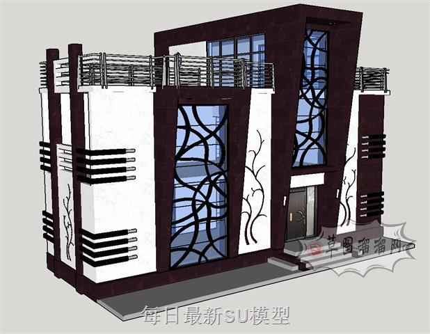 别墅建筑SU模型 1