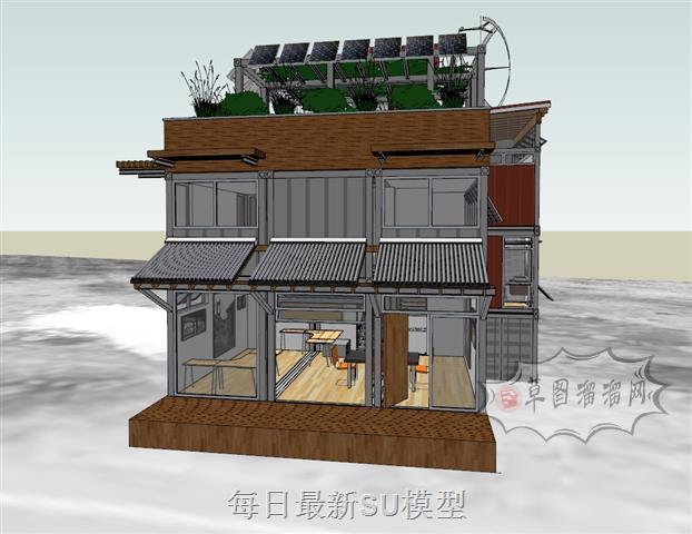 集装箱住宅建筑SU模型